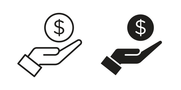 sponsorship icon - editable stroke vector illustration eps10.