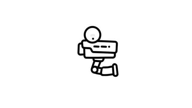 icon motion graphic security camera