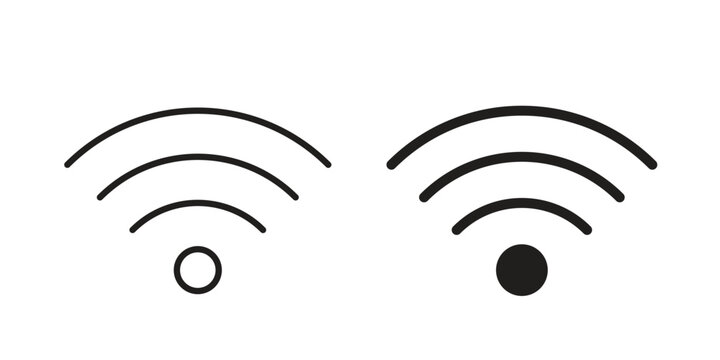 Wifi icon - editable stroke vector illustration eps10.