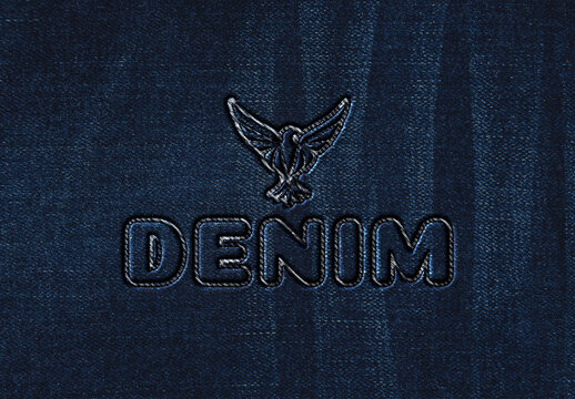 Denim Stitch Text & Logo Effect