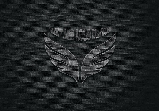 Jeans Fabric Text & Logo Effect