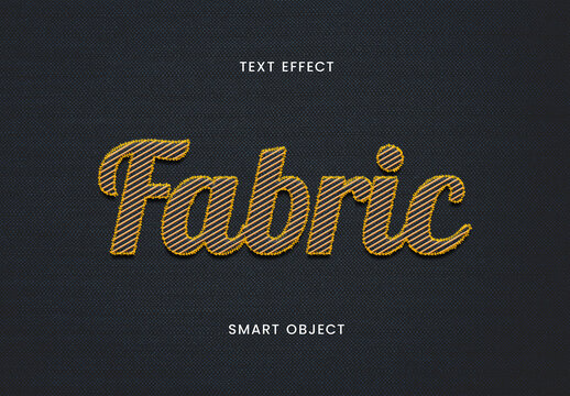 Denim Embroidery Stitch Text & Logo Effect