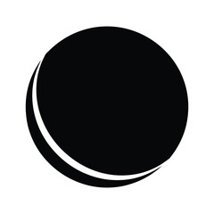 Black Crescent Circle Abstract Graphic Design Element