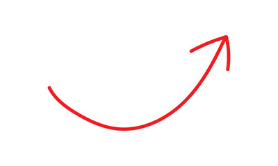 abstract simple red curve arrow line design art. © rasheda