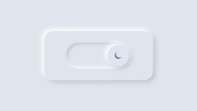 Neumorphic Sun Moon Toggle Switch for Dark Mode Interface