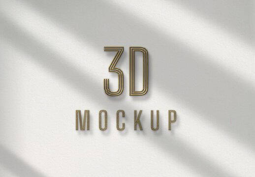 3D Metallic Outline Logo Effect