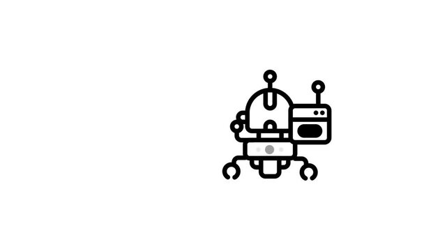 icon motion graphic smart robot