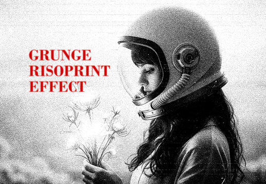 Grunge Risoprint Photo Effect