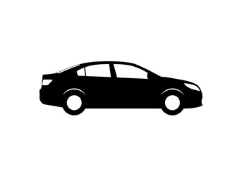 Fototapeta premium Sedan car icon vector illustration isolated on white background symbol