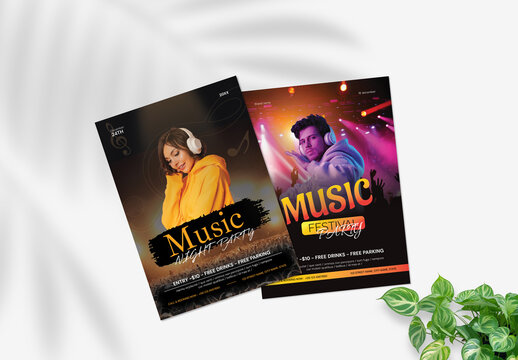 Music Festival Night Party Flyer Template