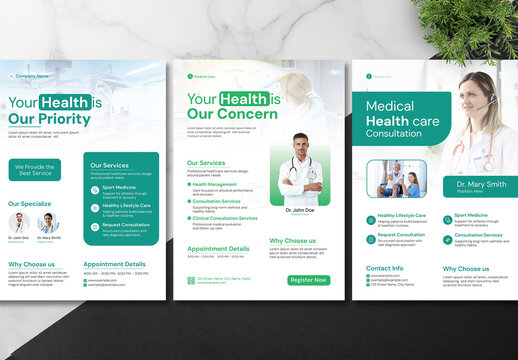Bundle of Medical and Doctor Appointment Flyer Template