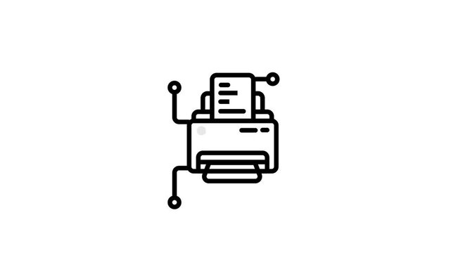 icon motion graphic smart printer