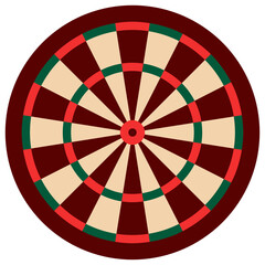 ダーツボード　シンプルフラットイラスト
