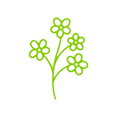 Simple Green Flower Icon