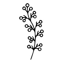 Minimalist Botanical Stem Icon