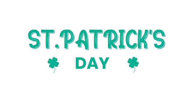 Celebrating St. Patrick's day with text "St. Patrick's day" is displayed on a white background