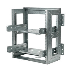 Data center infrastructure metal rack bracket for mounting servers and network equipment industrial enclosure providing sturdy support