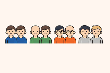 Fototapeta premium Look Alike Day Similar Characters Comparison Concept