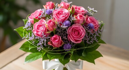 pink roses bouquet