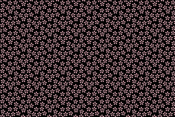 Pink cherry blossom pattern background on black