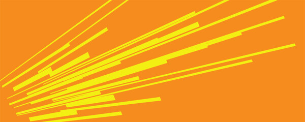 speed orange yellow light lines isolated on background stripe and radial effect style for manga speed frame, superhero action, explosion background © Rizki