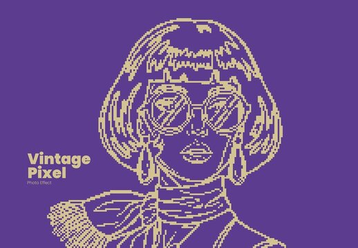 Vintage Pixel Art Effect