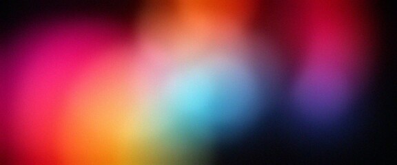 Vintage inspired holographic pastel gradient with film grain noise texture, colorful 4K background