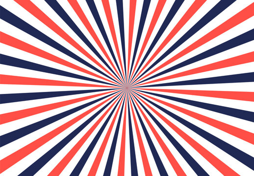 Sunbeam style abstract isolated on transparent background. Symmetrical radial Outer Space and Warm Red 2026 trandy colors. Ornamental manga pattern. Summer poster. Flat style line texture. Vector PNG