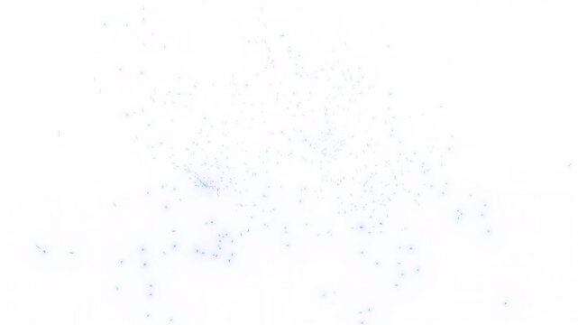 Cinematic 4K blue dust particles swirling in a magical vortex on white background, luxury glowing embers VFX element