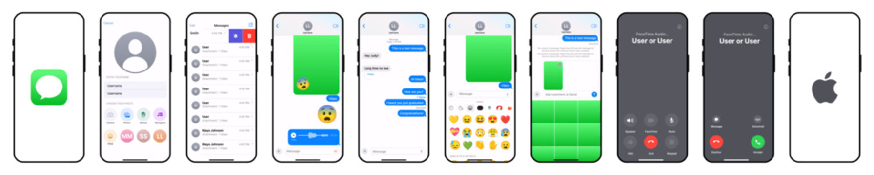 whatsapp, chat, messaging, conversation, voice, call, audio, message, mockup, interface, ui, mobile, app, social, media, communication, contact, text, bubble, microphone, voicemail, smartphone, screen