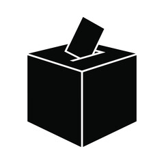 Fototapeta premium Secure ballot box with inserted paper for confidential voting