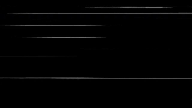 Speed lines comic motion animation with dynamic anime style streak on black background, perfect for action scene visual in 4K resolution.