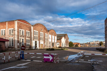 Valladolid ciudada europea de España centrla en invierno al anochecer 