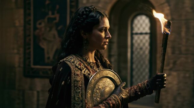 John the Baptist Kneeling Before Execution as an Executioner Raises a Sword While Salome Holds a Silver Platter