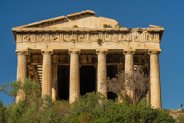 Fototapeta premium Temple of Hephaestus in the Ancient Agora of Athens, one of the best-preserved Greek temples - November 15, 2025.