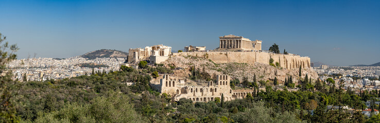View of the Parthenon and the Acropolis dominating the skyline of Athens - November 15, 2025.