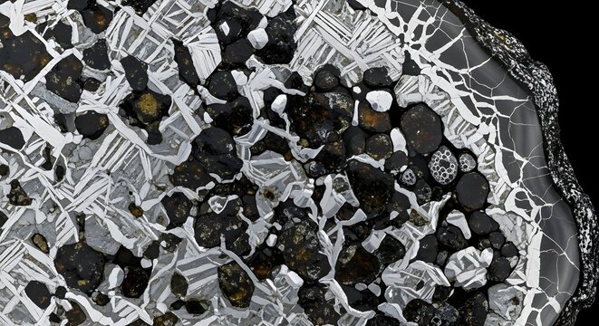 Intricate Texture of a Meteorite Sample