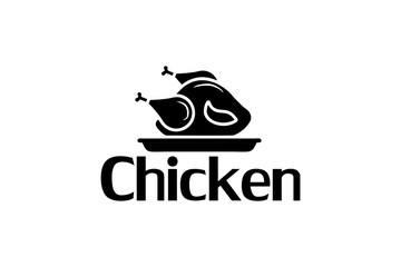 Chicken logotype vector image is suitable for use in food company logo designs, restaurants, eateries, packaging, outlets, food stands, icons, bags, wallpaper © Meinez