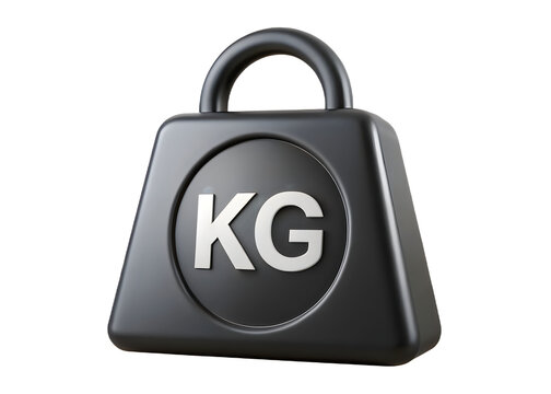 A black weightlifting weight with kg label