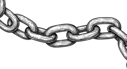 Obraz premium Vintage engraving style metal chain illustration