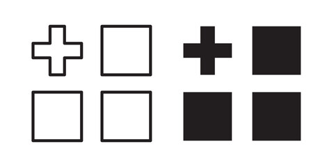 Obraz premium Add apps icon symbol set. Icon design vectors