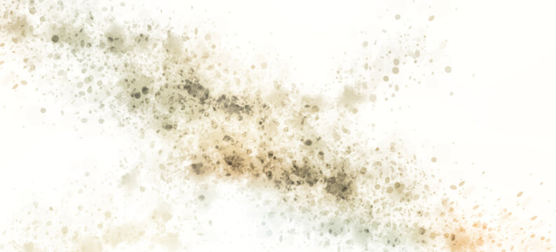 Set of abstract bright orange watercolor water splash on a white background. Vector watercolour texture in salad color. Ink paint brush stain. Bright orange splatters spot. Watercolor pastel splash