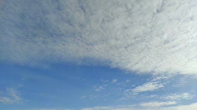 Clouds are floating across the sky