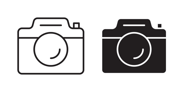 Camera icon symbol set. Icon design vectors