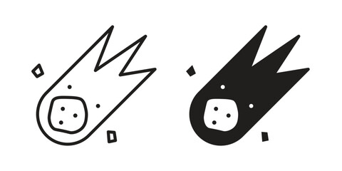 Comet icon symbol set. Icon design vectors © Hunt