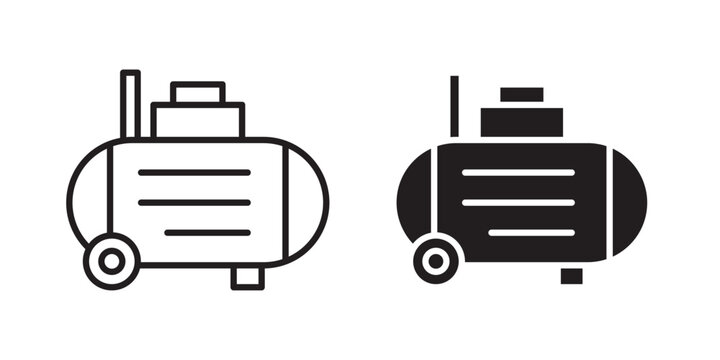 Compressor icon symbol set. Icon design vectors