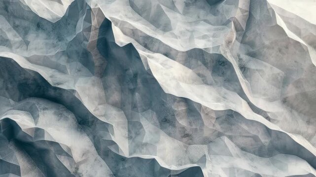 Soft, flowing folds ripple across textured surface. Gentle shadows define creases in delicate material. Neutral tones evoke calm, quiet atmosphere. Subtle gradients add depth without harsh contrast