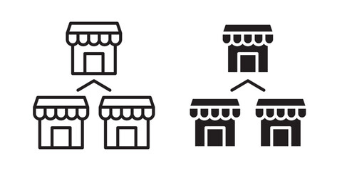 Fototapeta premium Franchise icon symbol set. Icon design vectors