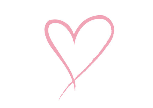 Love heart hand drawn illustrated