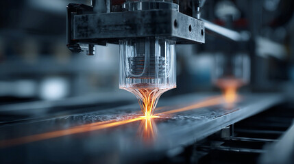 Advanced 3D printing system technology additive manufacturing platform digital fabrication rapid prototyping materials futuristic concept innovative solution design industrial